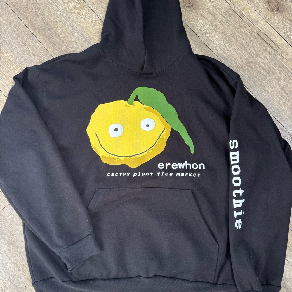 Black Erewhon Cactus Plant Flea Market Hoodie